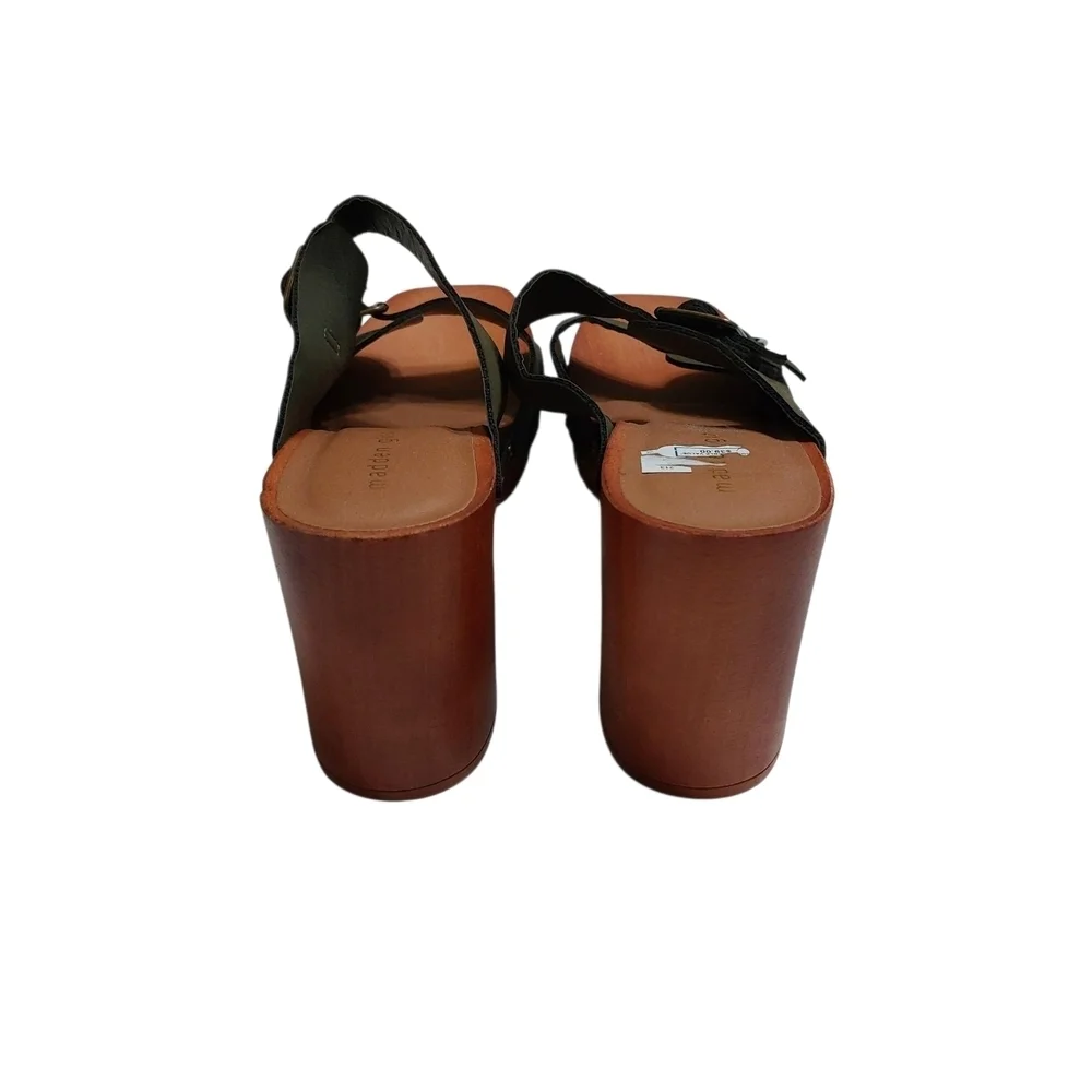 Madden Girl Green and Brown Platform Sandals